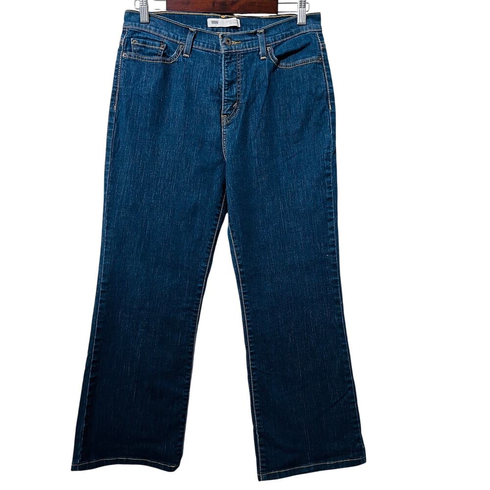 Levi's 512 Jeans Women Plus Size 14 Short Blue Perfectly Slimming Bootcut Denim